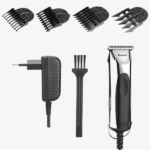 ⁦ماكينة حلاقة كهربائية احترافية للرجال من كيمي، قابلة للشحن، بأربع شفرات، لون فضي⁩ - الصورة ⁦3⁩