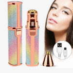 ⁦ماكينة حلاقة كهربائية 2 في 1 للنساء، قابلة لإعادة الشحن، لإزالة شعر الوجه بدون ألم⁩ - الصورة ⁦3⁩