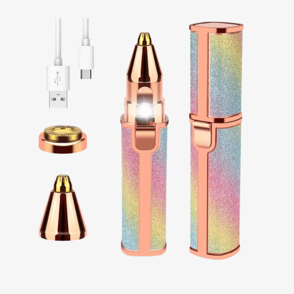 CB2-002 ماكينة حلاقة كهربائية 2 في 1 للنساء، قابلة لإعادة الشحن، لإزالة شعر الوجه بدون ألم - الصورة 1