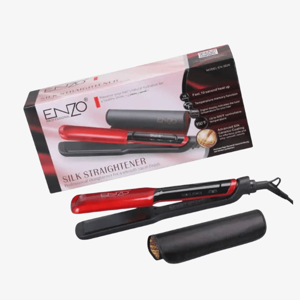 CB3-005 (2) مكواة فرد الشعر السيراميكية Enzo EN-3826 مع شاشة LCD، 950 درجة فهرنهايت - الصورة 1