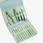 مجموعة قص الأظافر الاحترافية المصنوعة من الفولاذ المقاوم للصدأ 16 في 1