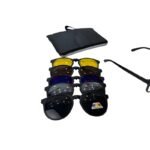 ⁦نظارات شمسية Clip-On 2 في 1 بعدسات مستقطبة ورؤية ليلية⁩ - الصورة ⁦5⁩