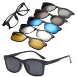 نظارات 5 في 1 مع عدسات مغناطيسية قابلة للتبديل